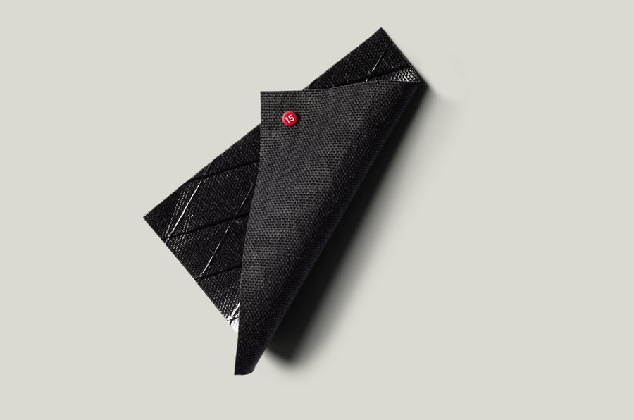 Envelope Diamond Black Metallic Bag